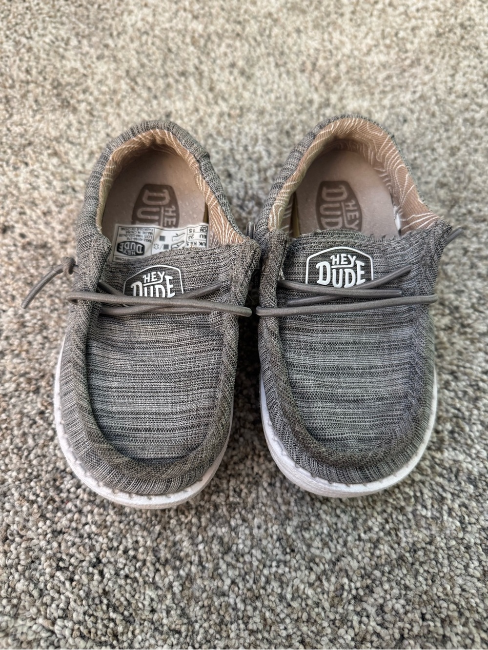 Hey Dude Kids Sneakers Gray Slip-On Style